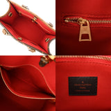 LOUIS VUITTON ルイヴィトン モノグラムリバース オンザゴー PM ブラウン M46373 レディース モノグラムキャンバス ハンドバッグ 新同 中古 銀蔵