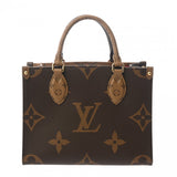 LOUIS VUITTON ルイヴィトン モノグラムリバース オンザゴー PM ブラウン M46373 レディース モノグラムキャンバス ハンドバッグ 新同 中古 銀蔵