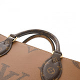 LOUIS VUITTON ルイヴィトン モノグラムリバース オンザゴー PM ブラウン M46373 レディース モノグラムキャンバス ハンドバッグ 新同 中古 銀蔵