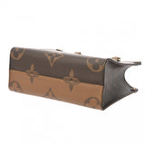 LOUIS VUITTON ルイヴィトン モノグラムリバース オンザゴー PM ブラウン M46373 レディース モノグラムキャンバス ハンドバッグ 新同 中古 銀蔵