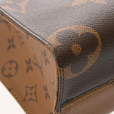 LOUIS VUITTON ルイヴィトン モノグラムリバース オンザゴー PM ブラウン M46373 レディース モノグラムキャンバス ハンドバッグ 新同 中古 銀蔵