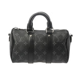LOUIS VUITTON ルイヴィトン モノグラムエクリプス キーポル バンドリエール 25 ブラック M46271 メンズ モノグラムエクリプスキャンバス ボストンバッグ Aランク 中古 銀蔵