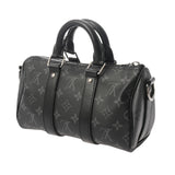 LOUIS VUITTON ルイヴィトン モノグラムエクリプス キーポル バンドリエール 25 ブラック M46271 メンズ モノグラムエクリプスキャンバス ボストンバッグ Aランク 中古 銀蔵