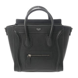 CELINE セリーヌ ラゲージ ナノ 2WAY ブラック 189243DRU.38NO レディース ドラムドカーフ ハンドバッグ Aランク 中古 銀蔵