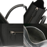 CELINE セリーヌ ラゲージ ナノ 2WAY ブラック 189243DRU.38NO レディース ドラムドカーフ ハンドバッグ Aランク 中古 銀蔵