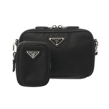 PRADA プラダ ショルダーバッグ ブラック 2VH070 メンズ ナイロン/サフィアーノレザー ショルダーバッグ Aランク 中古 銀蔵