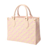 LOUIS VUITTON ルイヴィトン モノグラムアンプラント オンザゴー PM ライトピンク M46168 レディース レザー ハンドバッグ Aランク 中古 銀蔵