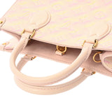 LOUIS VUITTON ルイヴィトン モノグラムアンプラント オンザゴー PM ライトピンク M46168 レディース レザー ハンドバッグ Aランク 中古 銀蔵