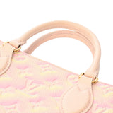 LOUIS VUITTON ルイヴィトン モノグラムアンプラント オンザゴー PM ライトピンク M46168 レディース レザー ハンドバッグ Aランク 中古 銀蔵