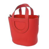 HERMES エルメス インザループ 18 ヴァーミリオンレッド W刻印(2024年頃) レディース トリヨンクレマンス ヴォースイフト ハンドバッグ Aランク 中古 銀蔵