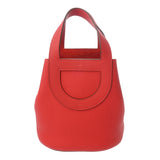 HERMES エルメス インザループ 18 ヴァーミリオンレッド W刻印(2024年頃) レディース トリヨンクレマンス ヴォースイフト ハンドバッグ Aランク 中古 銀蔵