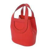 HERMES エルメス インザループ 18 ヴァーミリオンレッド W刻印(2024年頃) レディース トリヨンクレマンス ヴォースイフト ハンドバッグ Aランク 中古 銀蔵