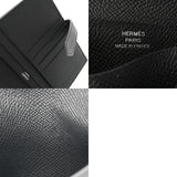 HERMES エルメス ベアンコンパクト ブラック B刻印(2023年頃) ユニセックス ヴォーエプソン 二つ折り財布 Aランク 中古 銀蔵