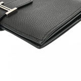 HERMES エルメス ベアンコンパクト ブラック B刻印(2023年頃) ユニセックス ヴォーエプソン 二つ折り財布 Aランク 中古 銀蔵