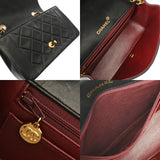 CHANEL シャネル マトラッセ ダイアナ チェーンショルダー 22cm ブラック A01164 レディース ラムスキン ショルダーバッグ ABランク 中古 銀蔵