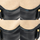 HERMES エルメス サコ ワンショルダー ベージュ/ネイビー ○J刻印(1980年頃) ユニセックス トワルアッシュ/レザー ショルダーバッグ Bランク 中古 銀蔵