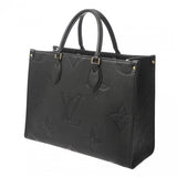 LOUIS VUITTON ルイヴィトン モノグラムアンプラント オンザゴー MM ノワール M45595 レディース レザー トートバッグ Bランク 中古 銀蔵