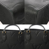 LOUIS VUITTON ルイヴィトン モノグラムアンプラント オンザゴー MM ノワール M45595 レディース レザー トートバッグ Bランク 中古 銀蔵