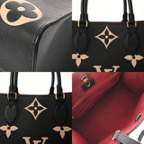 LOUIS VUITTON ルイヴィトン モノグラムアンプラント オンザゴー MM ブラック/ベージュ M45495 レディース レザー ハンドバッグ Aランク 中古 銀蔵