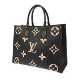 LOUIS VUITTON ルイヴィトン モノグラムアンプラント オンザゴー MM ブラック/ベージュ M45495 レディース レザー ハンドバッグ Aランク 中古 銀蔵
