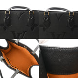 LOUIS VUITTON ルイヴィトン モノグラムアンプラント オンザゴー MM 2WAYトート ノワール M45495 レディース レザー ハンドバッグ Aランク 中古 銀蔵