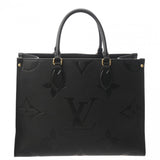 LOUIS VUITTON ルイヴィトン モノグラムアンプラント オンザゴー MM 2WAYトート ノワール M45495 レディース レザー ハンドバッグ Aランク 中古 銀蔵
