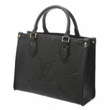 LOUIS VUITTON ルイヴィトン モノグラムアンプラント オンザゴー PM 2WAY ノワール M45653 レディース レザー ハンドバッグ Aランク 中古 銀蔵