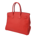 HERMES エルメス バーキン 35 ルージュピヴォワンヌ □P刻印(2012年頃) ユニセックス トゴ ハンドバッグ Aランク 中古 銀蔵