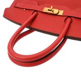 HERMES エルメス バーキン 35 ルージュピヴォワンヌ □P刻印(2012年頃) ユニセックス トゴ ハンドバッグ Aランク 中古 銀蔵
