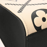 LOUIS VUITTON ルイヴィトン モノグラムアンプラント オンザゴー MM クレーム/ブラック M46016 レディース レザー ハンドバッグ 未使用 銀蔵