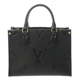 LOUIS VUITTON ルイヴィトン モノグラムアンプラント オンザゴー PM 2WAY ノワール M45653 レディース レザー ハンドバッグ Aランク 中古 銀蔵