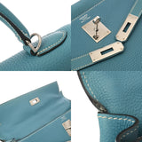 HERMES エルメス ケリー 32 内縫い 2WAY ブルージーン □K刻印(2007年頃) レディース トリヨンクレマンス ハンドバッグ ABランク 中古 銀蔵