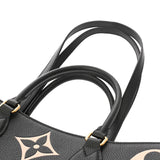 LOUIS VUITTON ルイヴィトン モノグラムアンプラント オンザゴー MM 2WAYトート ブラック/ベージュ M45495 レディース レザー ハンドバッグ Aランク 中古 銀蔵