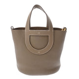 HERMES エルメス インザループ 18 エトゥープ W刻印(2024年頃) レディース トリヨンクレマンス ヴォースイフト ハンドバッグ Aランク 中古 銀蔵