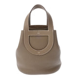 HERMES エルメス インザループ 18 エトゥープ W刻印(2024年頃) レディース トリヨンクレマンス ヴォースイフト ハンドバッグ Aランク 中古 銀蔵