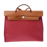HERMES エルメス エールバッグ ジップ MM 2WAY ボルドー □O刻印(2011年頃) ユニセックス トワルオフィシェ/ヴァッシュハンター ハンドバッグ Bランク 中古 銀蔵
