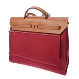 HERMES エルメス エールバッグ ジップ MM 2WAY ボルドー □O刻印(2011年頃) ユニセックス トワルオフィシェ/ヴァッシュハンター ハンドバッグ Bランク 中古 銀蔵