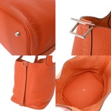 HERMES エルメス ピコタン ロック MM オレンジポピー A刻印(2017年頃) レディース トリヨンクレマンス ハンドバッグ Aランク 中古 銀蔵