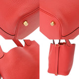 HERMES エルメス ピコタン ロック PM ローズテキサス D刻印(2019年頃) レディース トリヨンクレマンス ハンドバッグ Aランク 中古 銀蔵