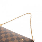 LOUIS VUITTON ルイヴィトン ダミエ フェイボリット PM ブラウン N41276 レディース ダミエキャンバス ショルダーバッグ ABランク 中古 銀蔵