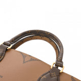 LOUIS VUITTON ルイヴィトン モノグラムリバース オンザゴー PM ブラウン M46373 レディース モノグラムキャンバス ハンドバッグ Aランク 中古 銀蔵