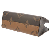 LOUIS VUITTON ルイヴィトン モノグラムリバース オンザゴー PM ブラウン M46373 レディース モノグラムキャンバス ハンドバッグ Aランク 中古 銀蔵