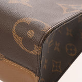 LOUIS VUITTON ルイヴィトン モノグラムリバース オンザゴー PM ブラウン M46373 レディース モノグラムキャンバス ハンドバッグ Aランク 中古 銀蔵