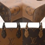 LOUIS VUITTON ルイヴィトン モノグラムリバース オンザゴー PM ブラウン M46373 レディース モノグラムキャンバス ハンドバッグ Aランク 中古 銀蔵