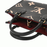 LOUIS VUITTON ルイヴィトン モノグラムアンプラント オンザゴー PM 2WAY ブラック/ベージュ M45659 レディース レザー ハンドバッグ Aランク 中古 銀蔵
