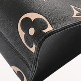 LOUIS VUITTON ルイヴィトン モノグラムアンプラント オンザゴー PM 2WAY ブラック/ベージュ M45659 レディース レザー ハンドバッグ Aランク 中古 銀蔵