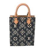 LOUIS VUITTON ルイヴィトン モノグラムジャガード プティットサックプラ Since1854 ブルー M80288 レディース ジャガード ショルダーバッグ Bランク 中古 銀蔵