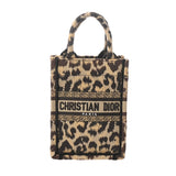 CHRISTIAN DIOR クリスチャンディオール ブックトートミニ バーティカル レオパード ベージュ S5555CRHM レディース キャンバス ショルダーバッグ ABランク 中古 銀蔵