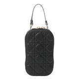 CHRISTIAN DIOR クリスチャンディオール フォンホルダー ブラック S0872ONMU レディース レザー ポーチ Aランク 中古 銀蔵