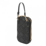 CHRISTIAN DIOR クリスチャンディオール フォンホルダー ブラック S0872ONMU レディース レザー ポーチ Aランク 中古 銀蔵